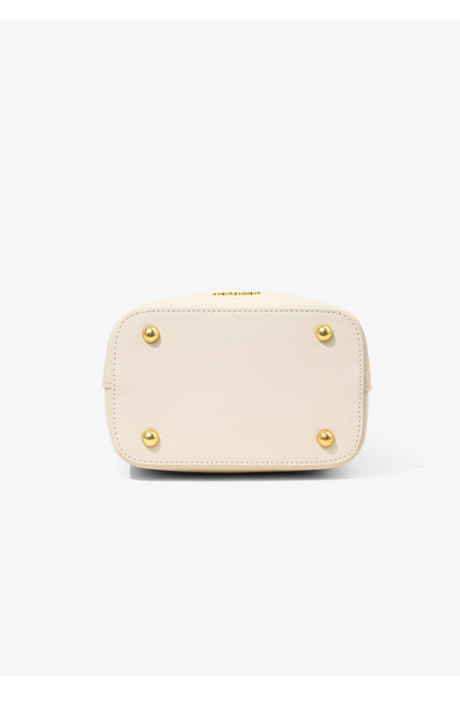Genuine Leather Bucket Handbag With Sewing Thread Detail, Perfect For Autumn And Winter