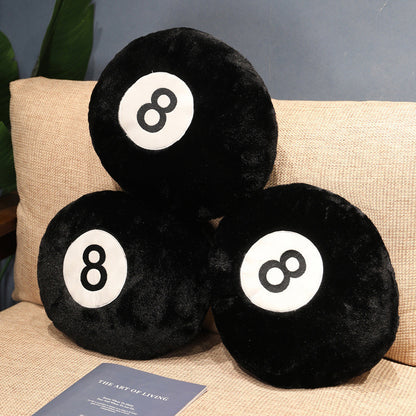 Billiards Stuffed Animal Plush Toy Made With Soft PP Cotton In Dyed Black Color