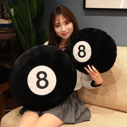 Billiards Stuffed Animal Plush Toy Made With Soft PP Cotton In Dyed Black Color