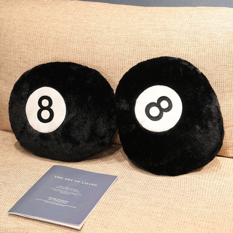 Billiards Stuffed Animal Plush Toy Made With Soft PP Cotton In Dyed Black Color