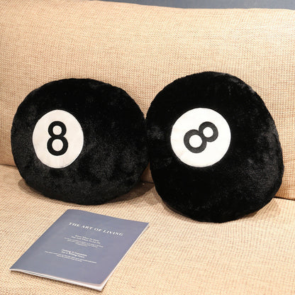 Billiards Stuffed Animal Plush Toy Made With Soft PP Cotton In Dyed Black Color