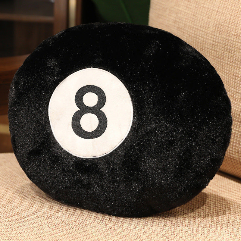 Billiards Stuffed Animal Plush Toy Made With Soft PP Cotton In Dyed Black Color
