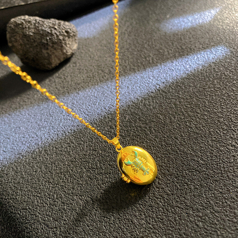 Sunflower Necklace For Women Featuring A Delicate Shell Pattern In Elegant Golden Tone