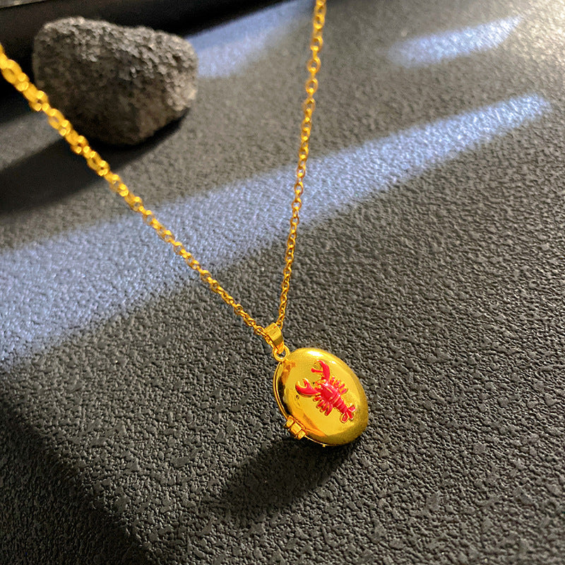 Sunflower Necklace For Women Featuring A Delicate Shell Pattern In Elegant Golden Tone