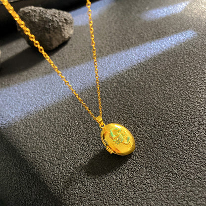 Sunflower Necklace For Women Featuring A Delicate Shell Pattern In Elegant Golden Tone
