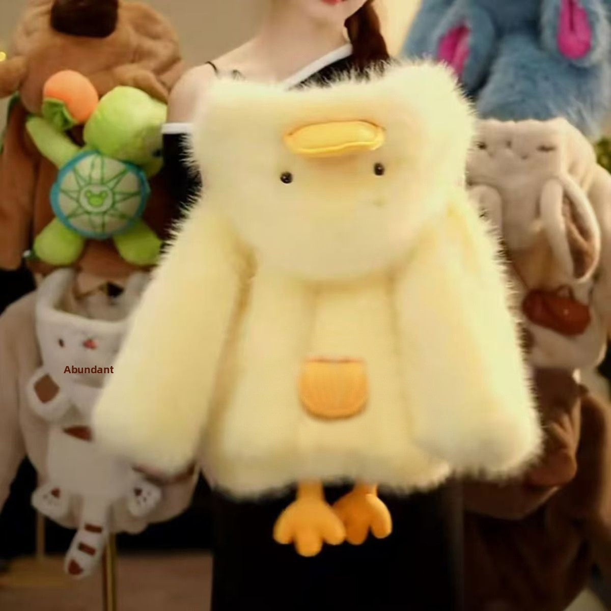 Polyester Kids Faux Fur Coat In Yellow With Cowl Neck And Long Sleeves, Perfect For Winter