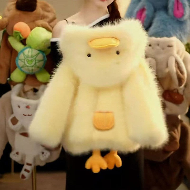 Polyester Kids Faux Fur Coat In Yellow With Cowl Neck And Long Sleeves, Perfect For Winter
