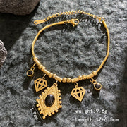 Gold - Cat's Eye Ripple Diamond Bracelet