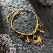 Gold - Cat Eye Ripple Fan Bracelet