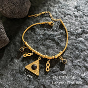 Gold - Cat’s Eye Triangle Bracelet