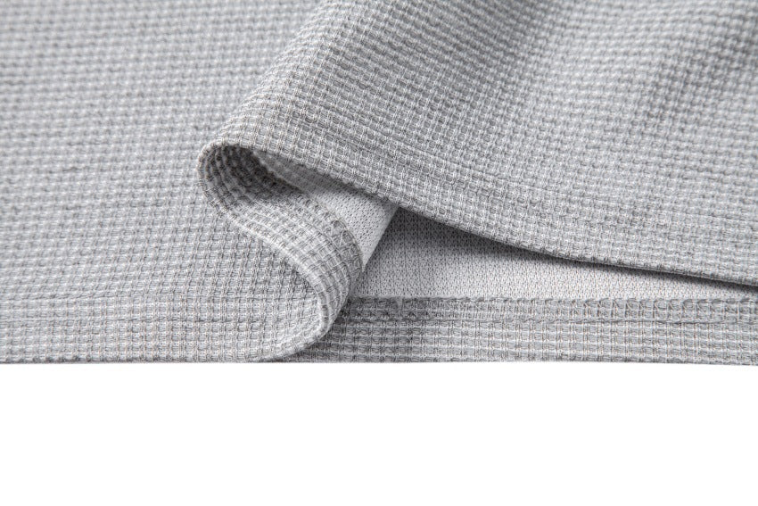 Solid Color Casual Long Sleeve Men's T-Shirt In Polyester With Standing Collar For Spring
