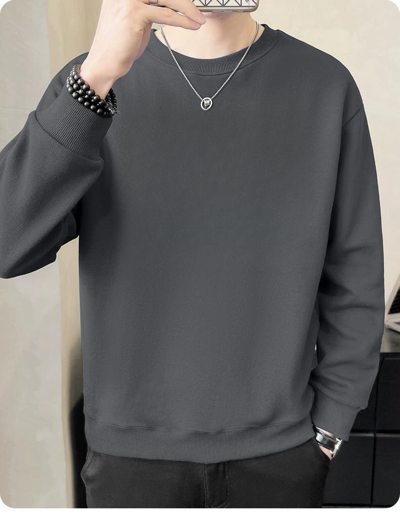 Men's Casual Grey Long Sleeve Hoodie In Polyester Fabric