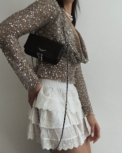 Sexy Long Sleeve Polyester Shirt For Women With Collarless Design And Regular Fit