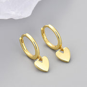 Heart-shaped Earrings (Gold Color)