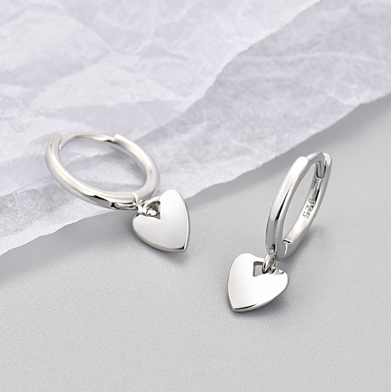 Heart Hoops Earrings In Rose Gold Featuring Elegant Heart Shape Design