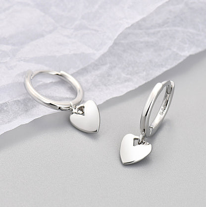 Heart Hoops Earrings In Rose Gold Featuring Elegant Heart Shape Design