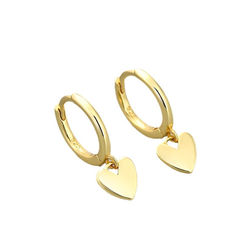 Heart Hoops Earrings In Rose Gold Featuring Elegant Heart Shape Design