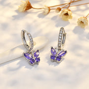 Purple Blue February (Butterfly Earrings)