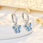 Light Sea Blue December (Butterfly Earrings)