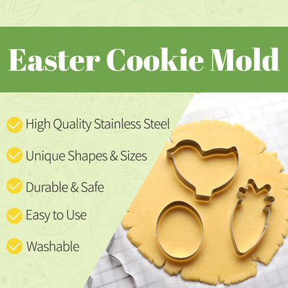 Easter Cookie Cutter Made Of Durable 304 Stainless Steel For Festive Baking