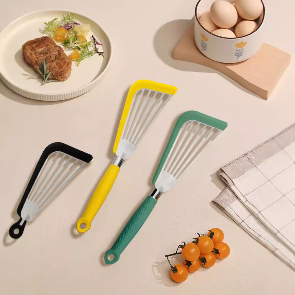 Butterfly Sector Cooking Spoon And Spatula Set Made Of Durable Silica Gel With Wooden Handles