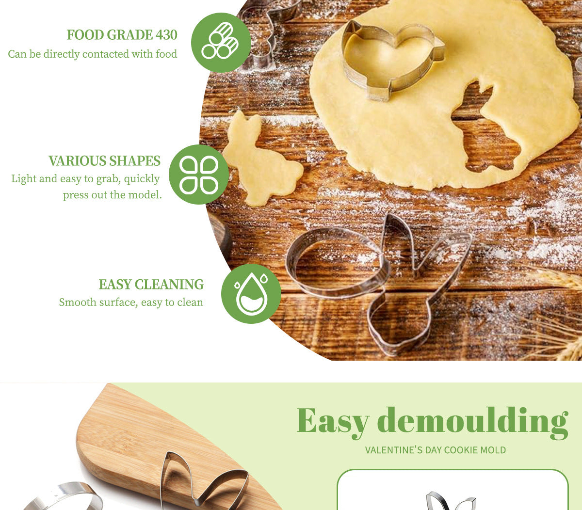 Easter Cookie Cutter Made Of Durable 304 Stainless Steel For Festive Baking