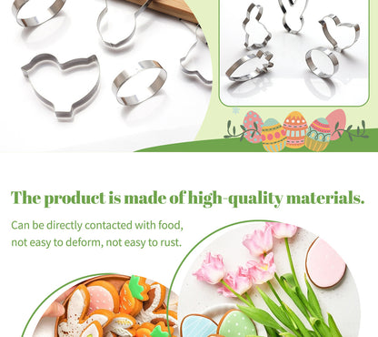 Easter Cookie Cutter Made Of Durable 304 Stainless Steel For Festive Baking