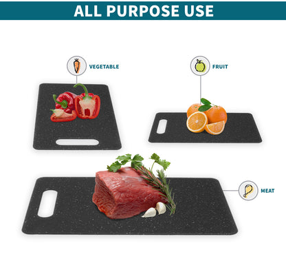 Marble Pattern Plastic Chopping Board For Kitchen Use, Durable And Lightweight Cutting Board