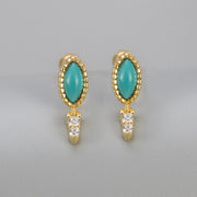 Lazuli Water Drop Earrings / Gold Color