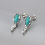 Lazuli Water Drop Earrings/White Gold