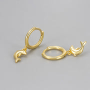 Dolphin Earrings/Gold Color