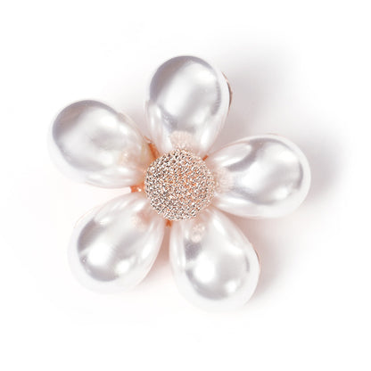 Elegant Flower Pearl Pin Brooch, Perfect Christmas Accessory With Delicate Floral Design