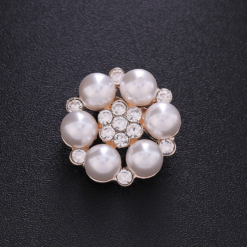 Elegant Flower Pearl Pin Brooch, Perfect Christmas Accessory With Delicate Floral Design