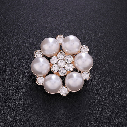 Elegant Flower Pearl Pin Brooch, Perfect Christmas Accessory With Delicate Floral Design