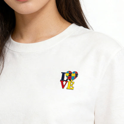 Pin Brooch Featuring A Jigsaw Pattern, Stylish And Unique Accessory For Any Outfit