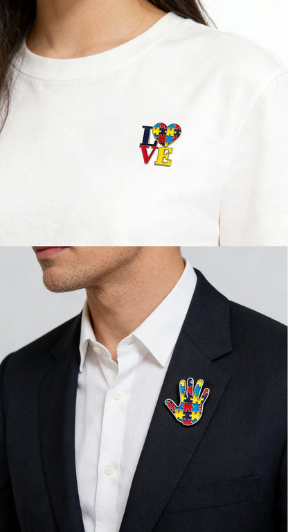 Pin Brooch Featuring A Jigsaw Pattern, Stylish And Unique Accessory For Any Outfit