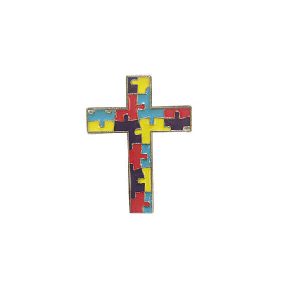 Pin Brooch Featuring A Jigsaw Pattern, Stylish And Unique Accessory For Any Outfit