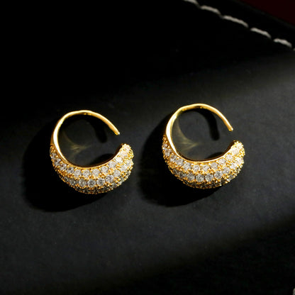 Retro Round Stud Earrings For Women Featuring Classic Ear Hook Design