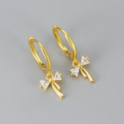 Bow Earrings/Gold Color