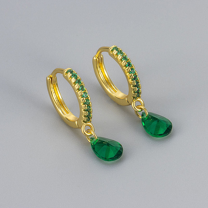 Water Droplets Copper Drop Earrings For Women Featuring Elegant Design