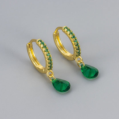 Water Droplets Copper Drop Earrings For Women Featuring Elegant Design