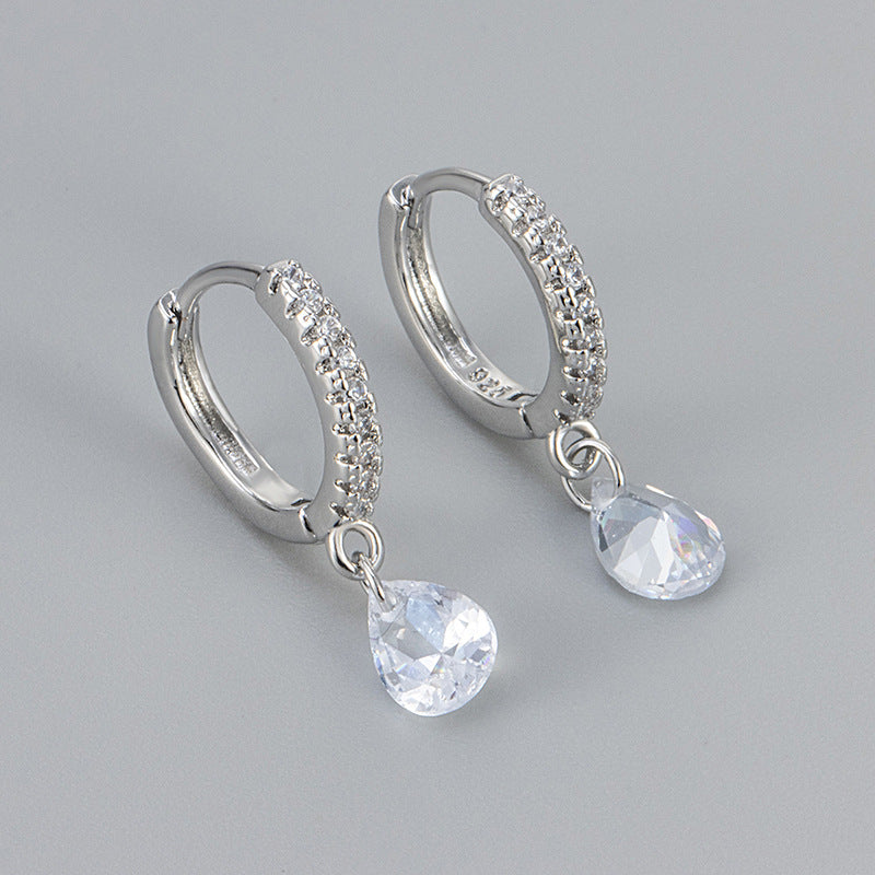 Water Droplets Copper Drop Earrings For Women Featuring Elegant Design
