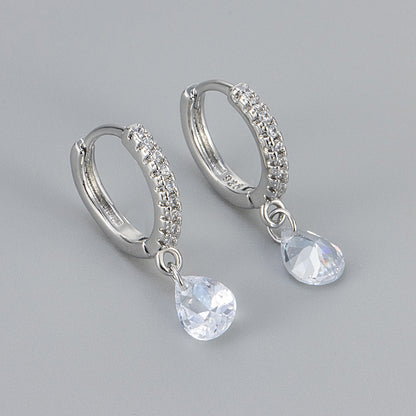 Water Droplets Copper Drop Earrings For Women Featuring Elegant Design
