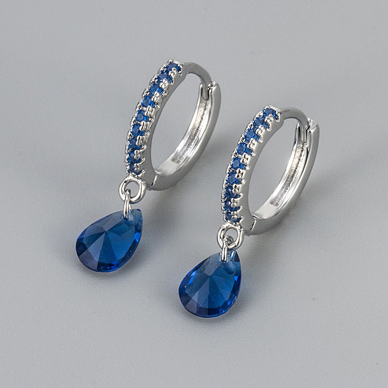 Water Droplets Copper Drop Earrings For Women Featuring Elegant Design