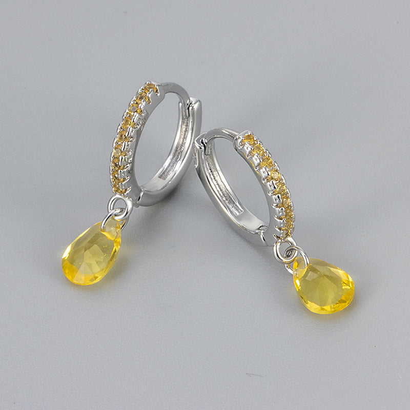 Water Droplets Copper Drop Earrings For Women Featuring Elegant Design