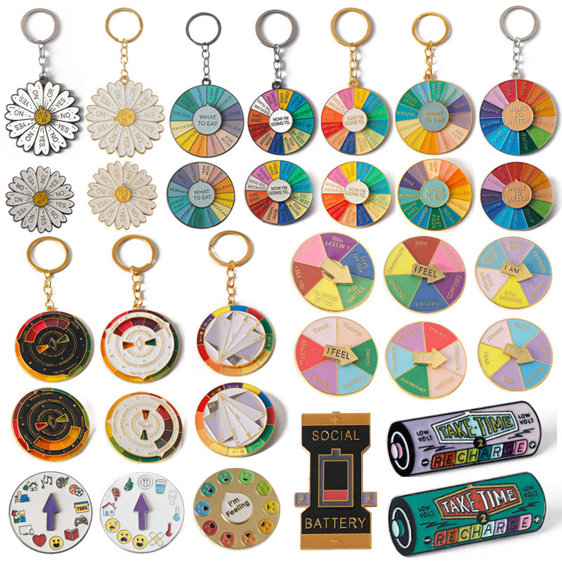 Daisy Pattern Keychain Featuring Elegant Floral Design For Stylish Accessory