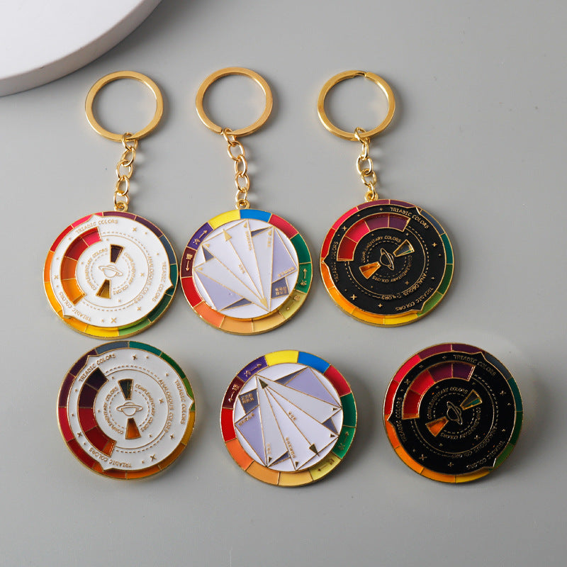 Daisy Pattern Keychain Featuring Elegant Floral Design For Stylish Accessory