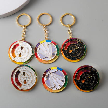 Daisy Pattern Keychain Featuring Elegant Floral Design For Stylish Accessory