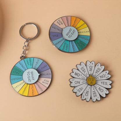 Daisy Pattern Keychain Featuring Elegant Floral Design For Stylish Accessory