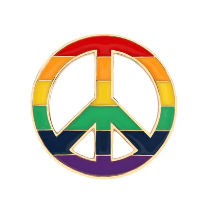 Rainbow Bridge Pin Brooches In Alloy Featuring Colorful Design